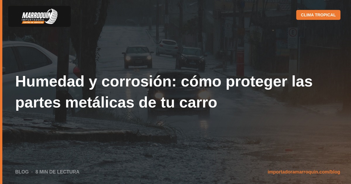 Humedad y corrosión: cómo proteger las partes metálicas de tu carro